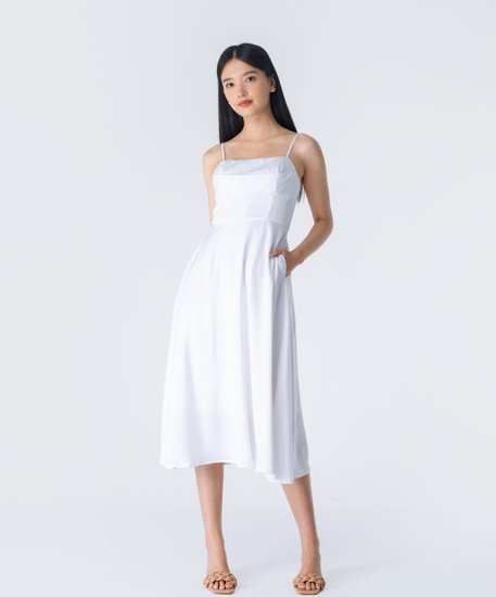 Elise Midi Dress - White
