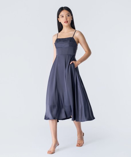 Elise Midi Dress - Midnight