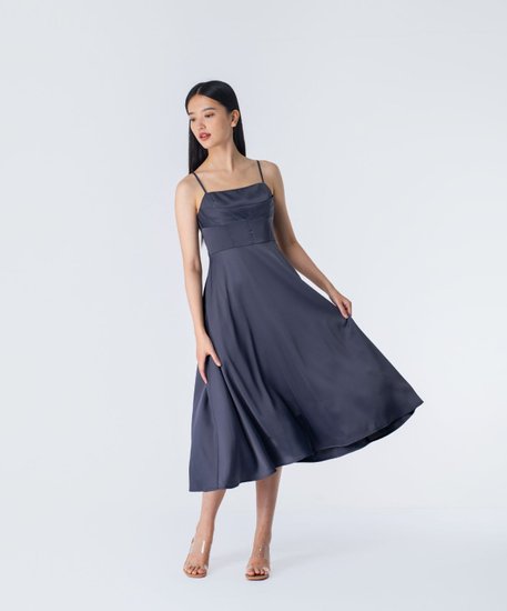 Elise Midi Dress - Midnight