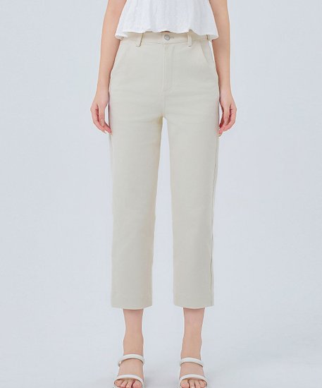 Emma Denim Pants - Ecru