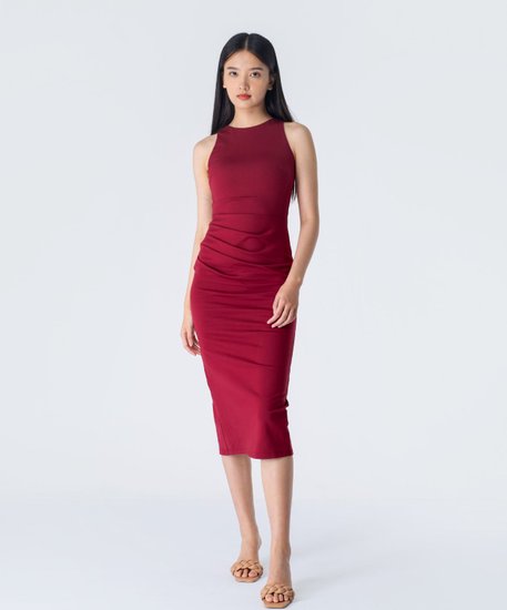 Scarlett Bodycon Dress - Burgundy