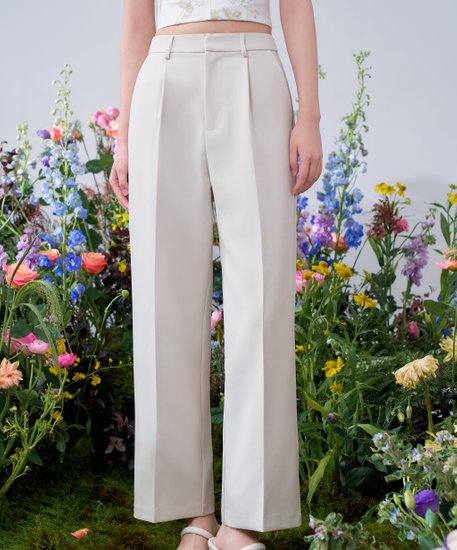 Blake Straight-leg Pants - Ecru