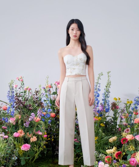 Blake Straight-leg Pants - Ecru