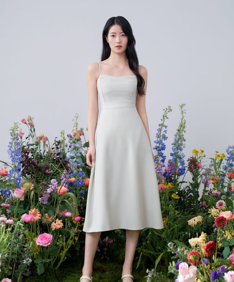 Mia Midi Dress - Stone