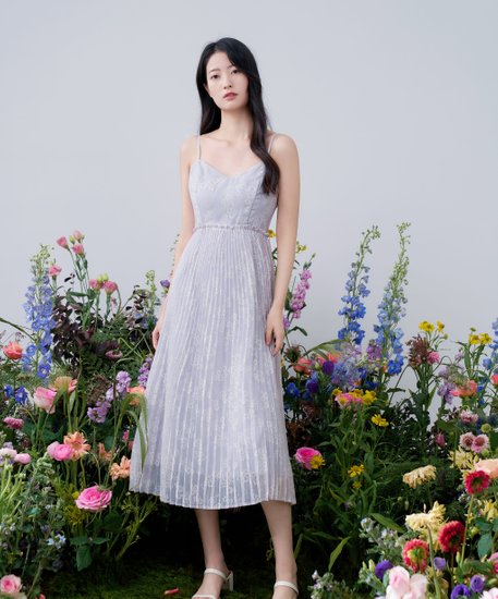 Pamela Pleated Dress - Lilac