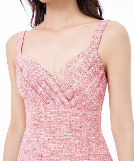 Talya Tweed Dress - Vermilion