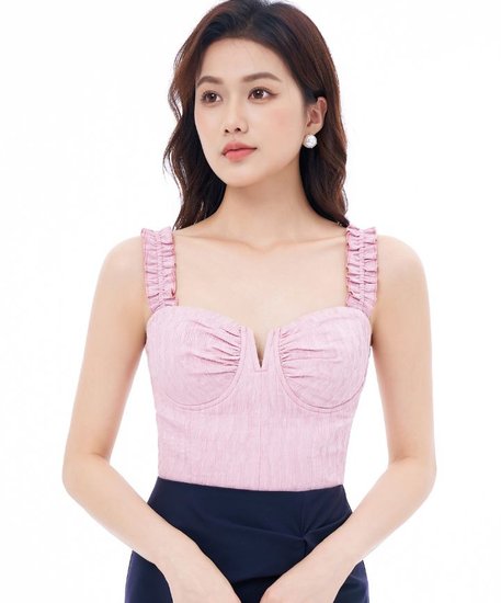 Tansy Textured Top - Pink