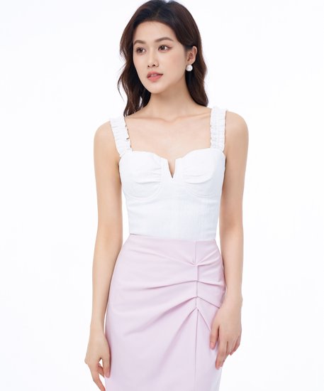 Tansy Textured Top - White