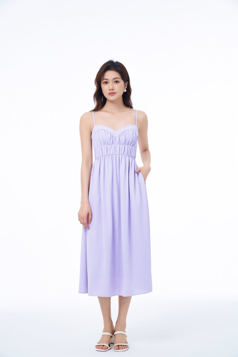 Cleo Midi Dress Lavender MAEVE