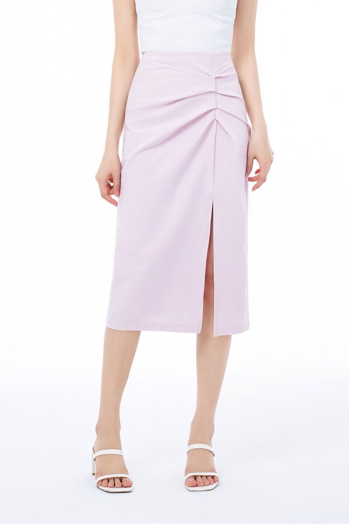 Ruched skirt blush online