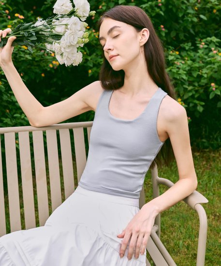 Harper Sleeveless Top - Lilac Grey