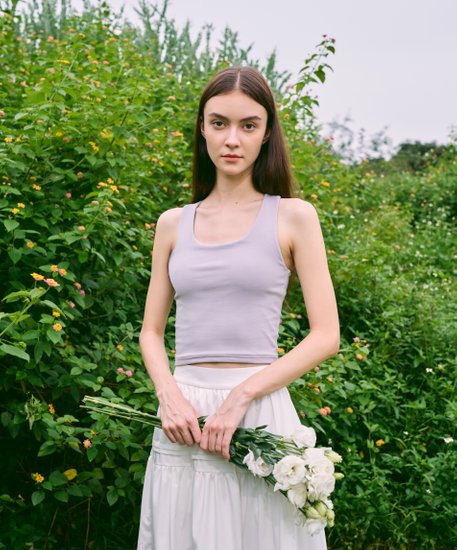 Harper Sleeveless Top - Lilac Grey