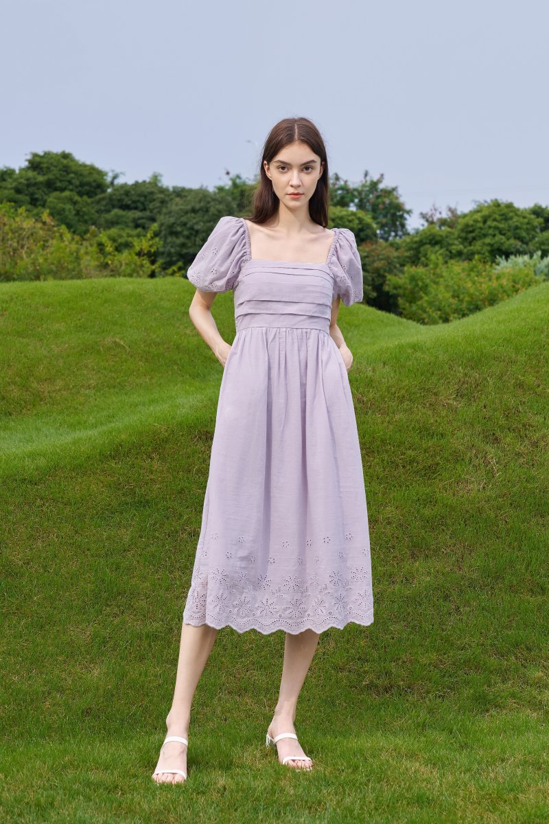 Lilac eyelet dress outlet