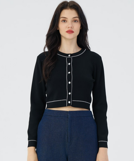 Colette Knit Cardigan - Black
