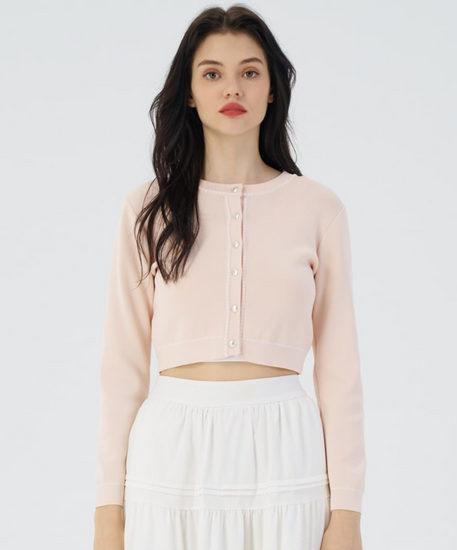 Colette Knit Cardigan - Pink