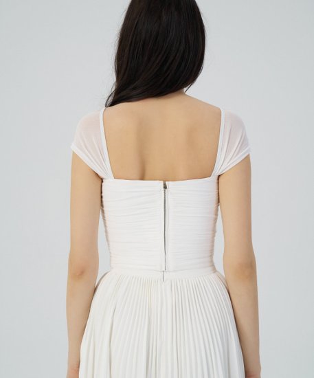 [IMPERFECT] Meredith Mesh Top - White in M