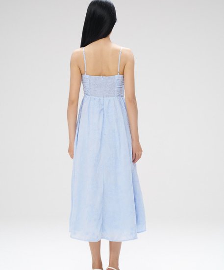 [IMPERFECT] Faye Floral Midi Dress - Blue in M