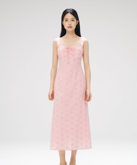 Riley Eyelet Dress - Pink