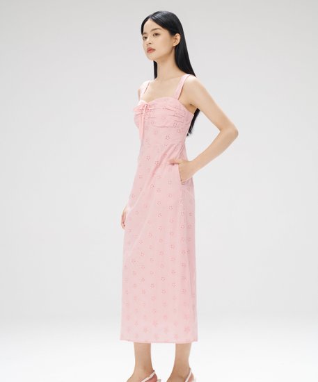Riley Eyelet Dress - Pink
