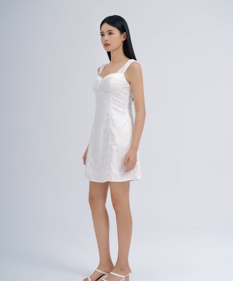 Poppy Eyelet Dress - White