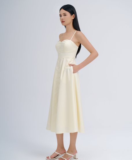 Amelie Midi Dress - Daffodil