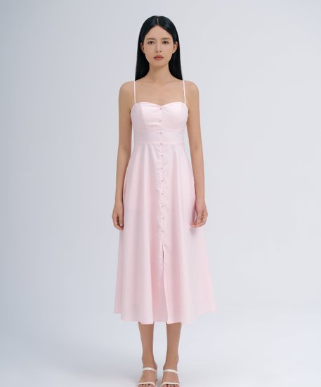 Amelie Midi Dress - Pink
