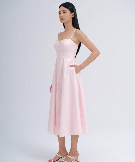 Amelie Midi Dress - Pink