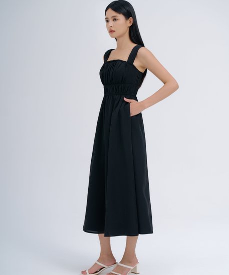 Anya Midaxi Dress - Black