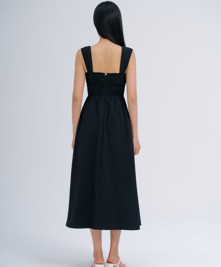 [IMPERFECT] Anya Midaxi Dress - Black in XS