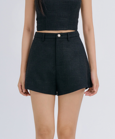 Kylie Tweed Shorts - Black