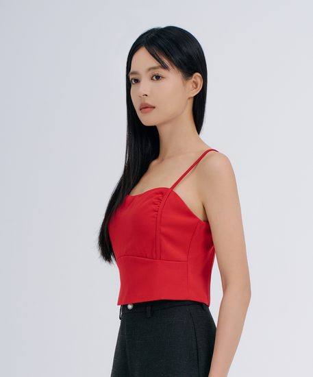 Macee Sweetheart Top - Red