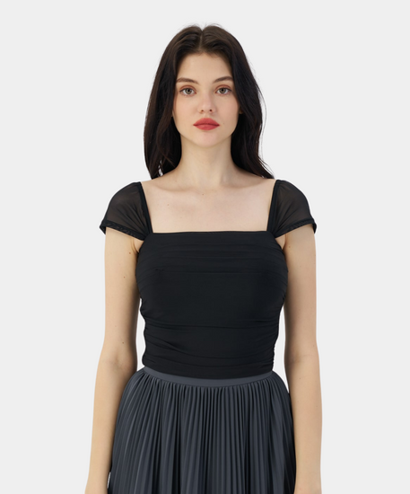Meredith Mesh Top - Black
