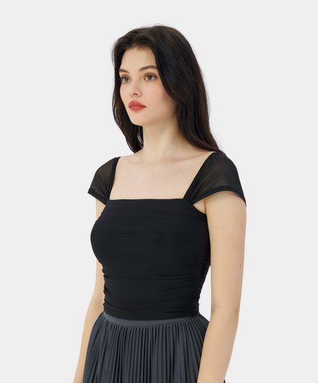 Meredith Mesh Top - Black