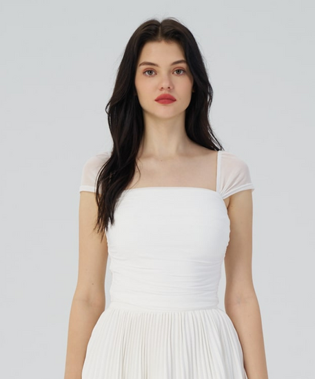Meredith Mesh Top - White